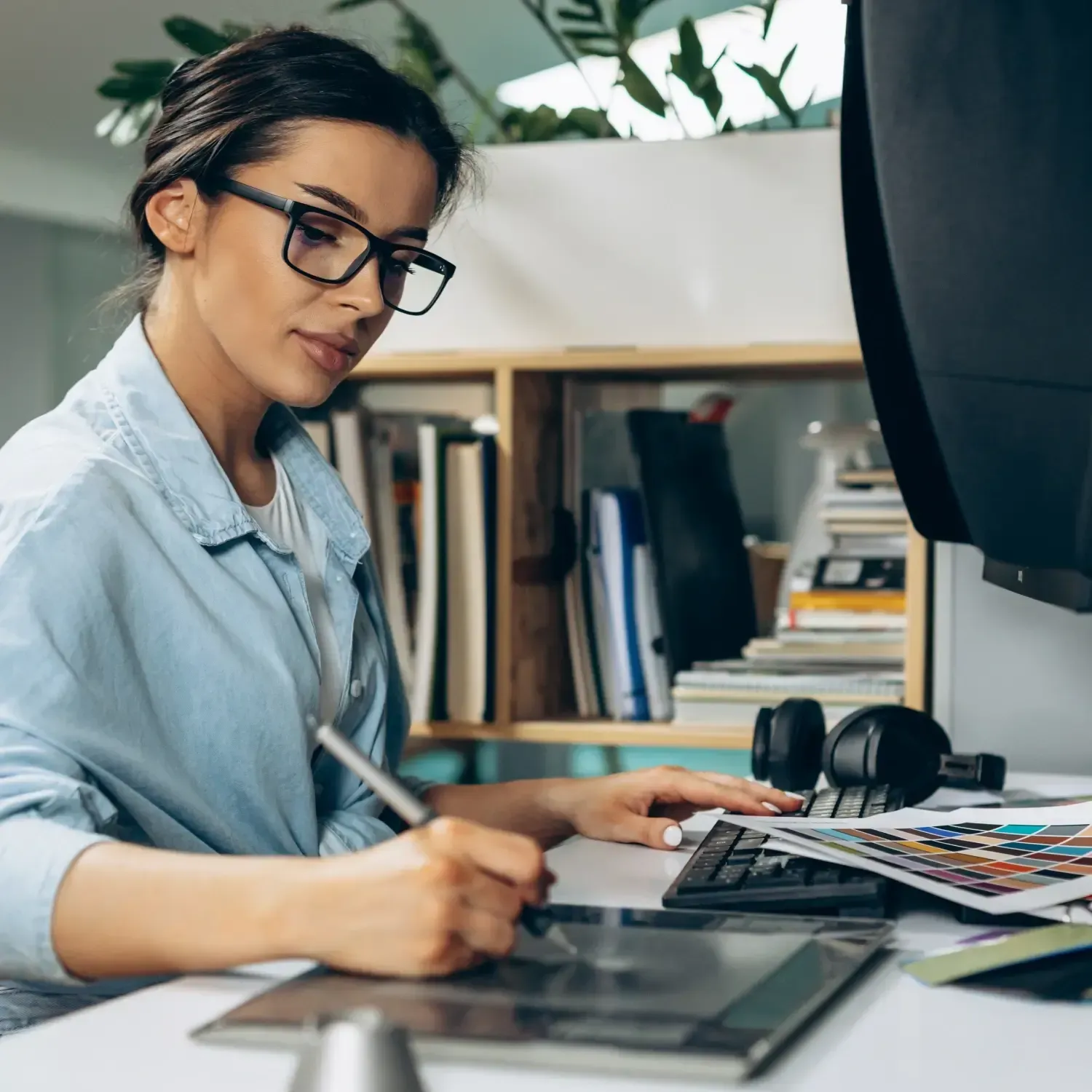 graphic designer working