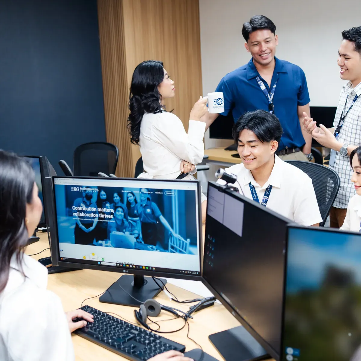 Staff Outsourcing Solutions team members at their workstations in Cebu