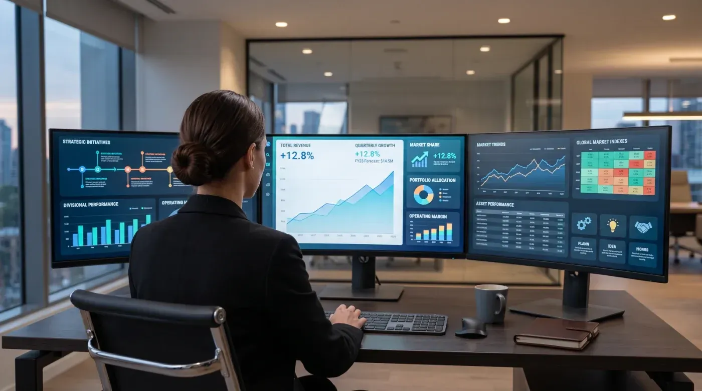 Accountant working with financial reports